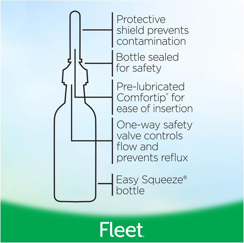Fleet Laxative Saline Enema for Adult Constipation, 4.5 fl oz, 4 Bottles - Image 5